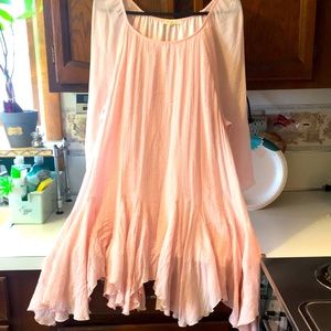 Soft pink Gauze Handkerchief Dress